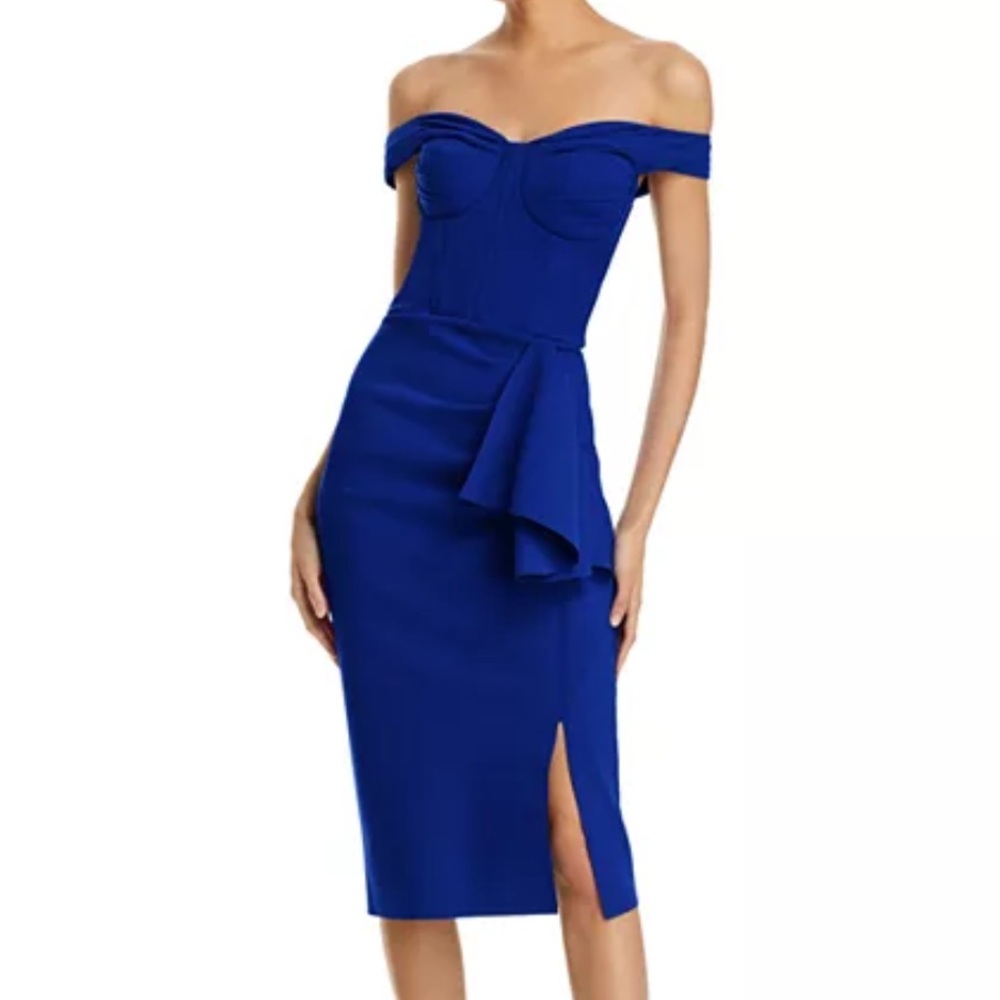 New Chiara Boni La Petite Robe Madama Off-the-Shoulder Bustier Dress Size 4